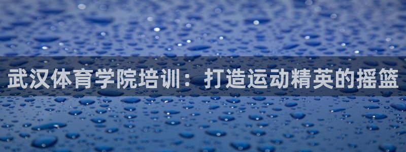 极悦娱乐成7O777：武汉体育学院培训：打造运动精英