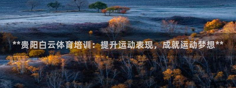 极悦平台官网入口网站：**贵阳白云体育培训：提升运动