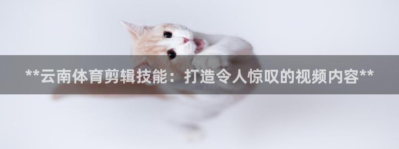 极悦官方网站app下载安卓：**云南体育剪辑技能：打
